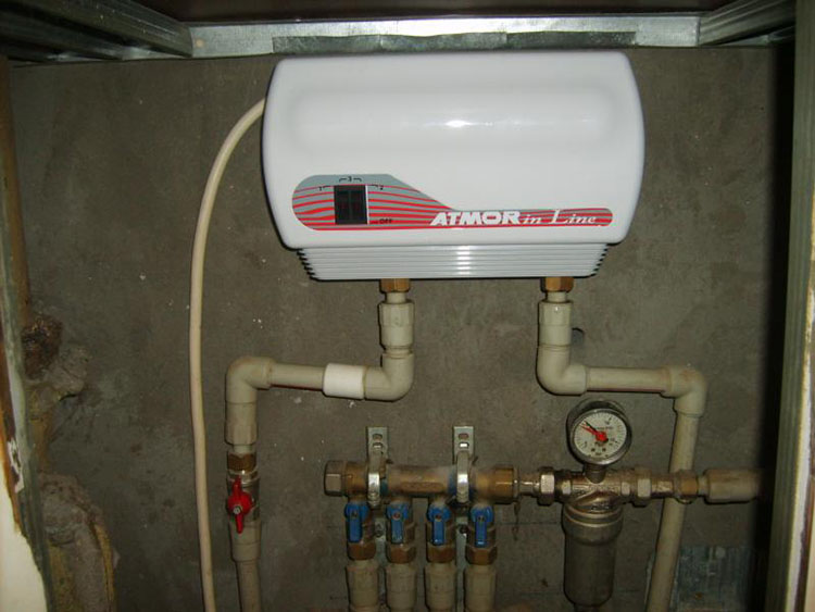 проточный водонагреватель - установка
