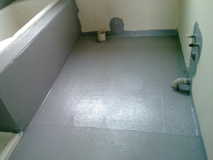Liquid waterproofing bathroom floor 11